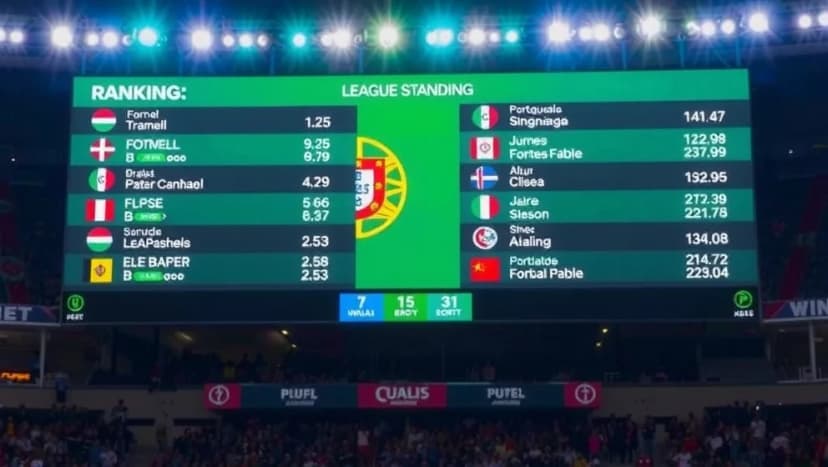 Poängställningen i Portugals herrlandslag i fotboll